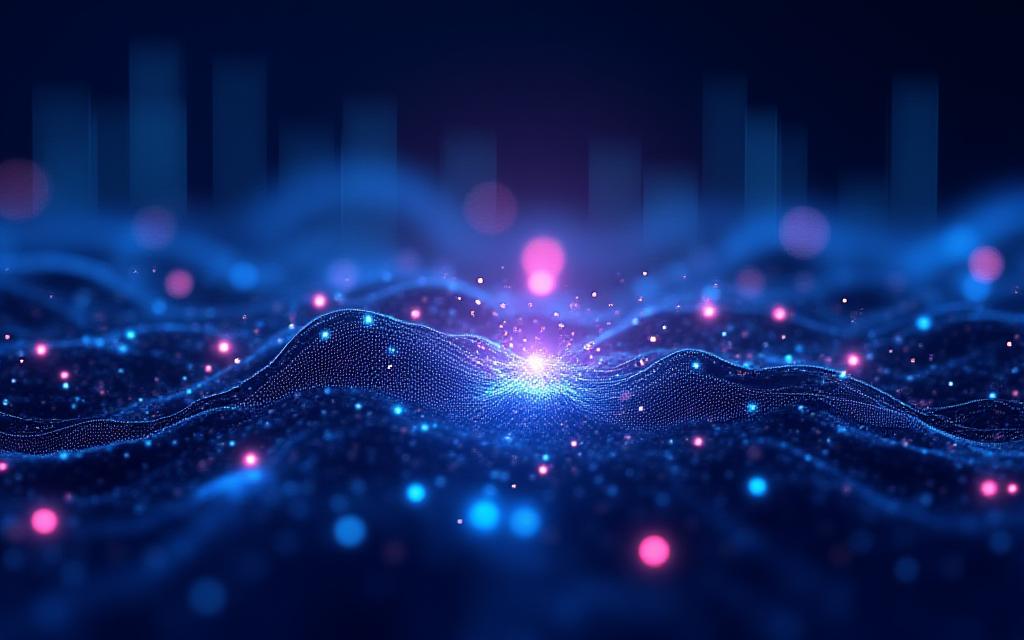 Rappresentazione astratta dell'intelligenza artificiale e data analytics