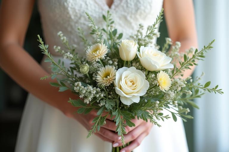 高山植物を使ったウェディングブーケ